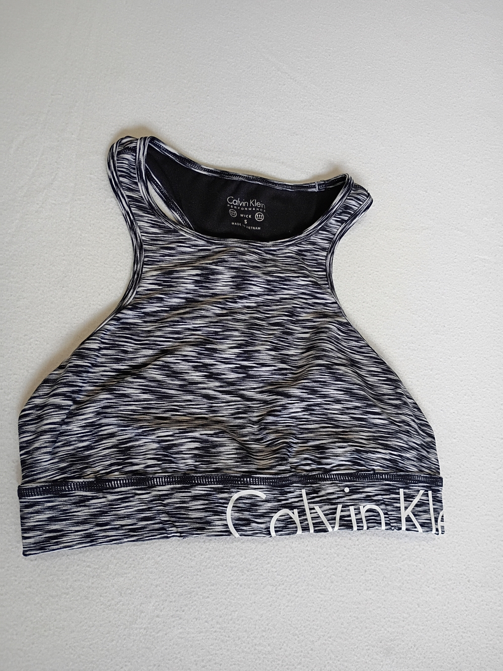 Calvin Klein Performance logo-print stretch-jersey sports bra Size S